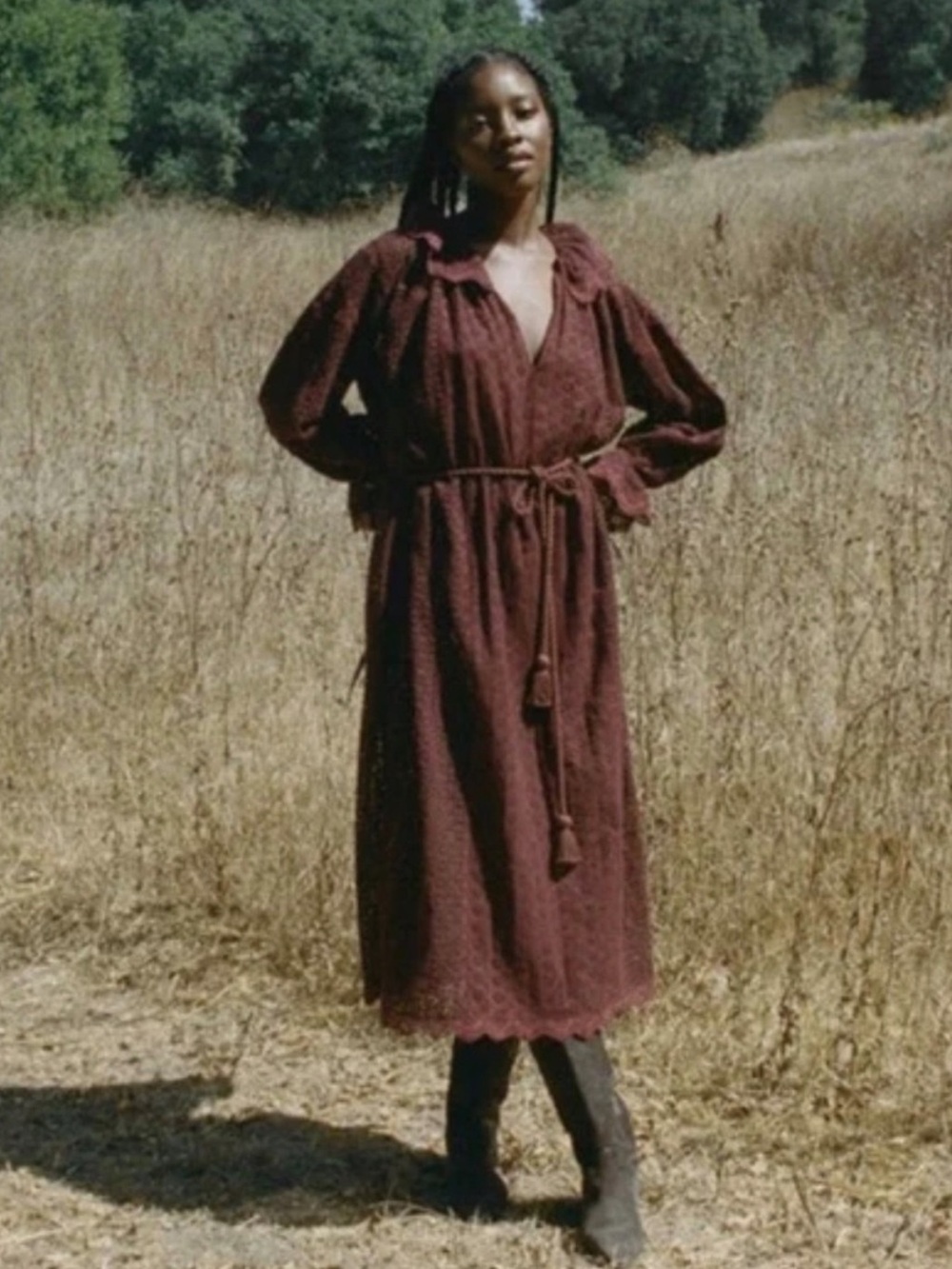 NEW Doen Persephone eyelet maxi dress